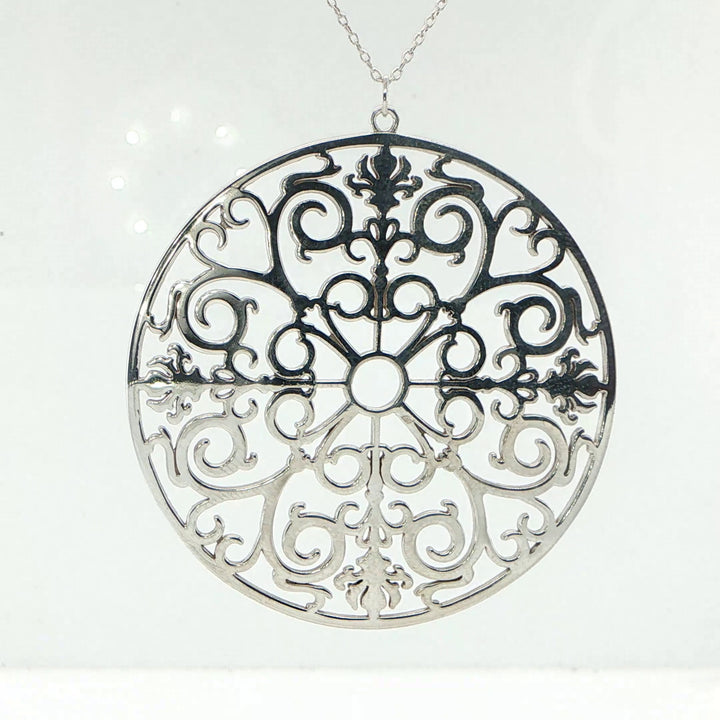 Tiffany & Co Large Enchant Circle Sterling Silver Necklace