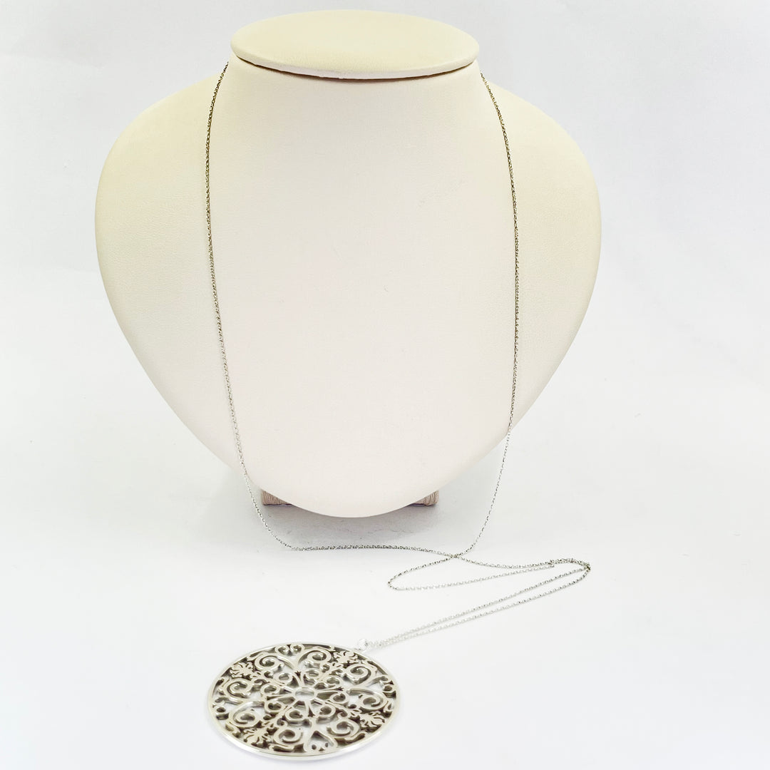 Tiffany & Co Large Enchant Circle Sterling Silver Necklace