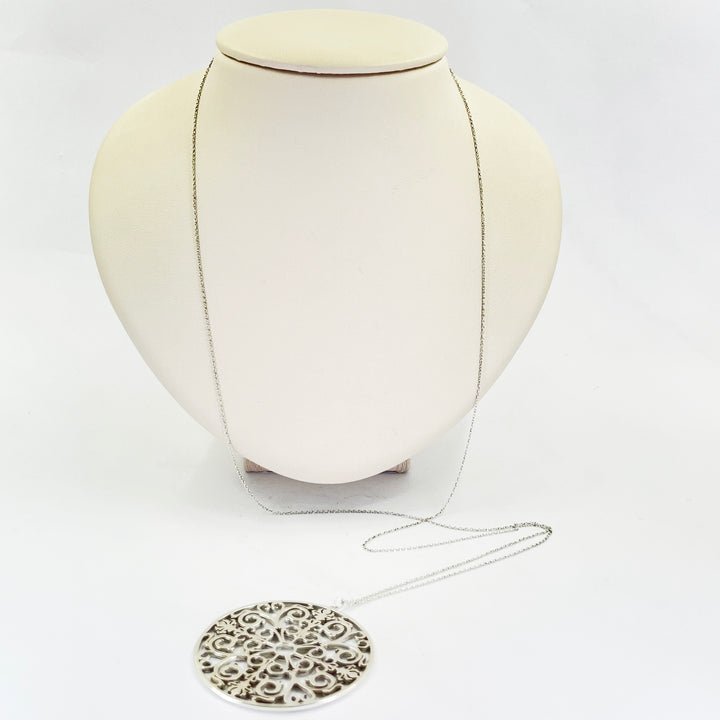 Tiffany & Co Large Enchant Circle Sterling Silver Necklace