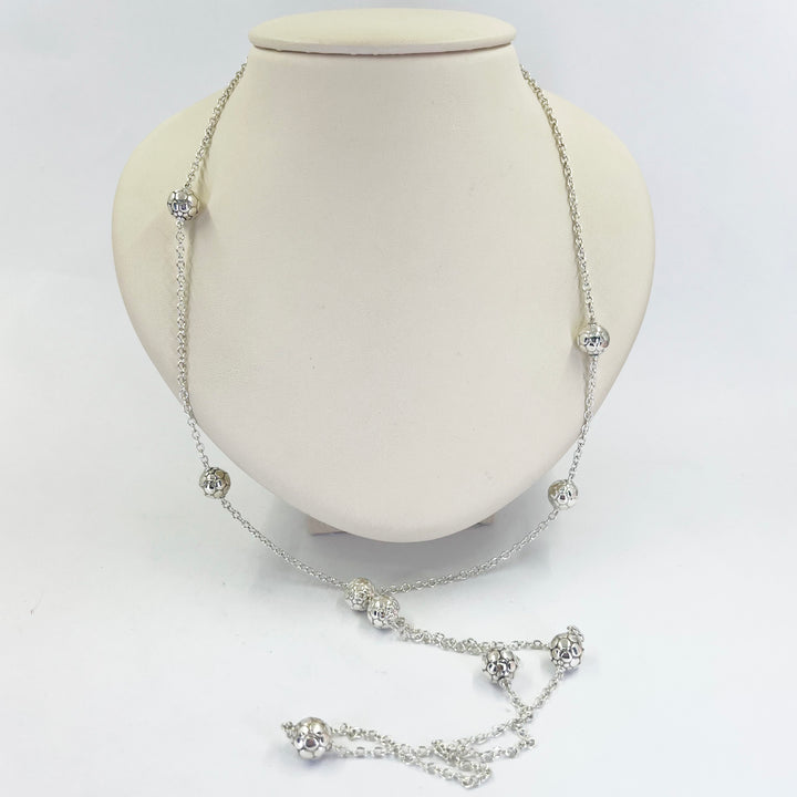 John Hardy Sterling Silver Dot Station Necklace
