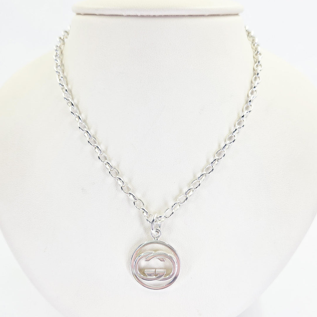 Gucci Sterling Silver Pendant Necklace
