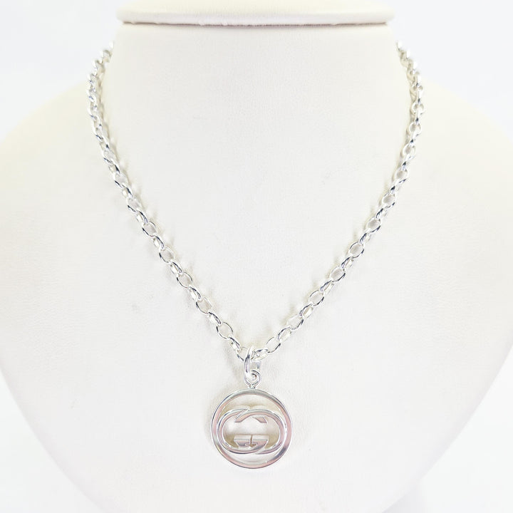 Gucci Sterling Silver Pendant Necklace