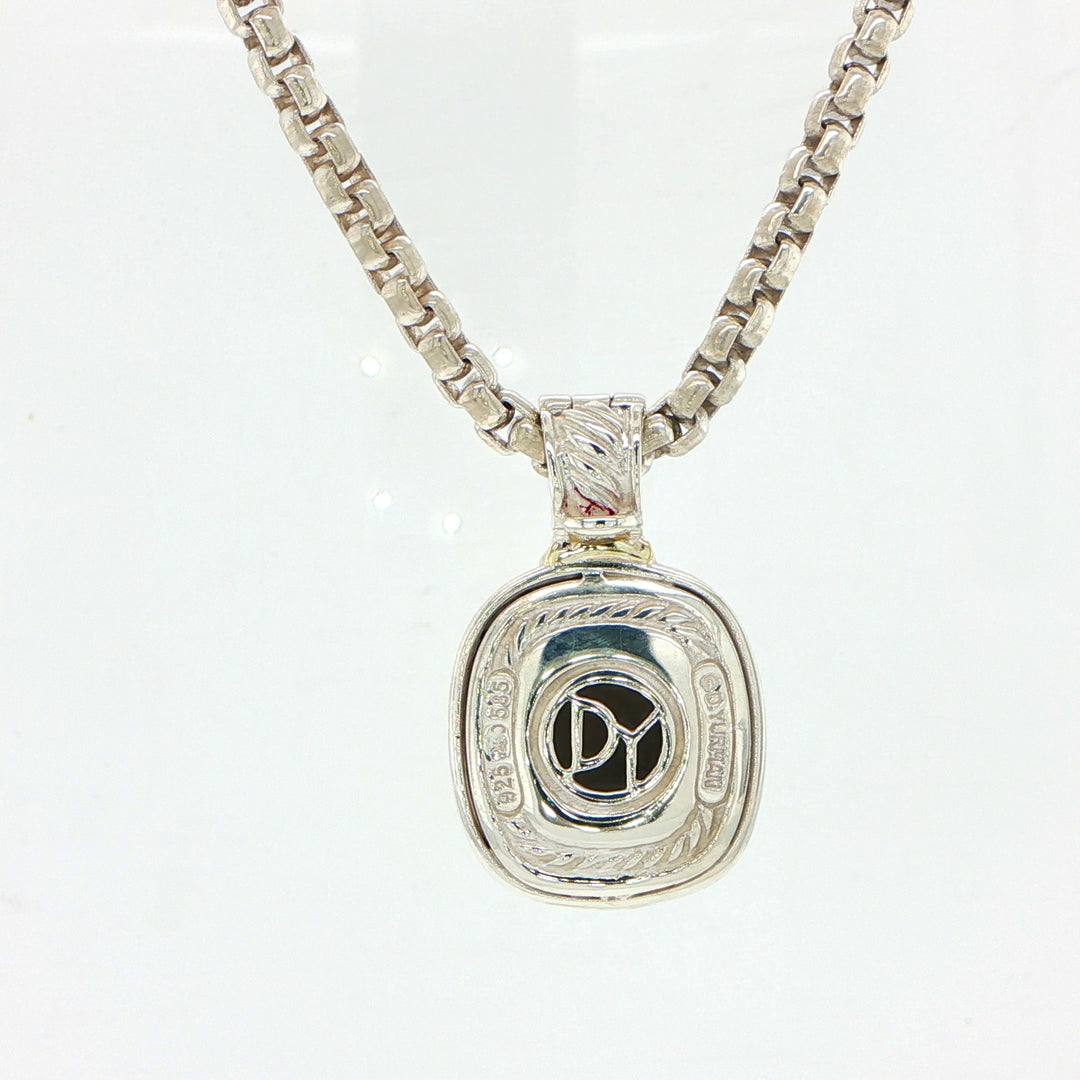 David Yurman Sterling Silver & 14K Gold Pendant Necklace