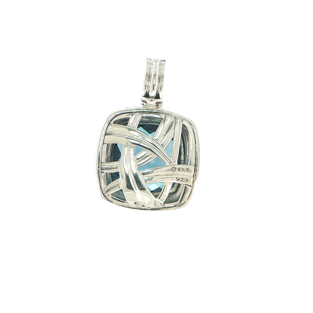 David Yurman Albion Blue Topaz & Diamond Enhancer Pendant
