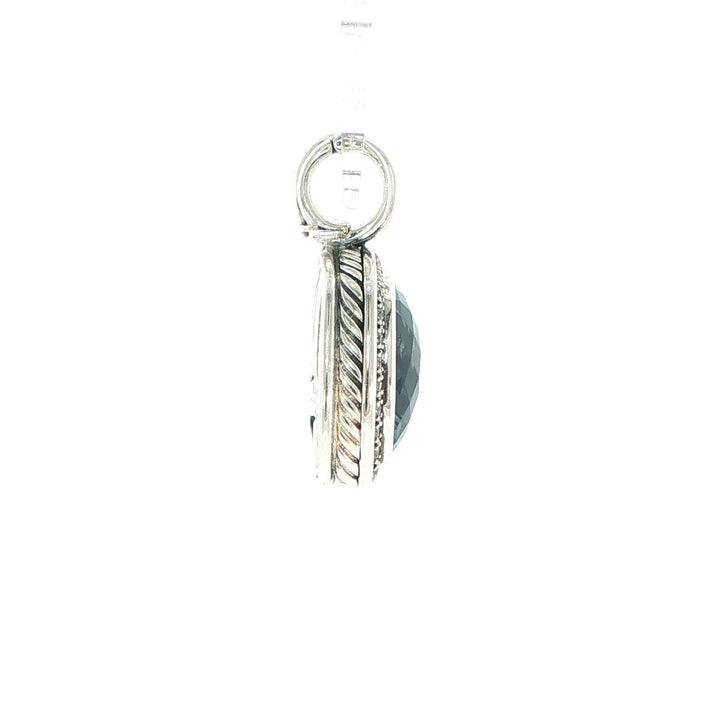 David Yurman Albion Blue Topaz & Diamond Enhancer Pendant