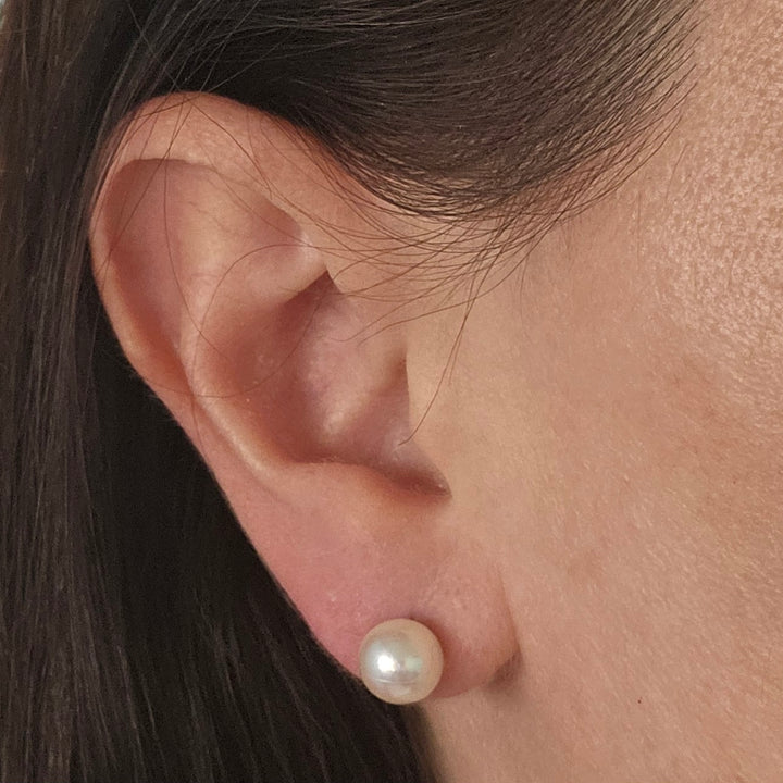 8mm Pearl Stud Earrings