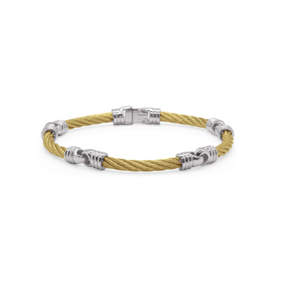 Men’s Yellow Cable Link Soft Bracelet