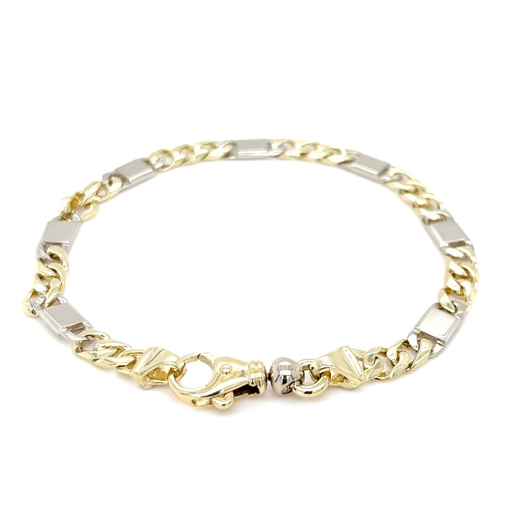 Men's Two Tone Link Bracelet