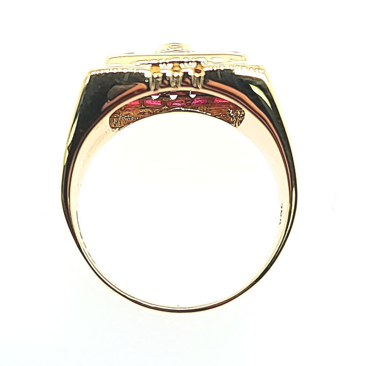 Ruby and Diamond Men's Ring