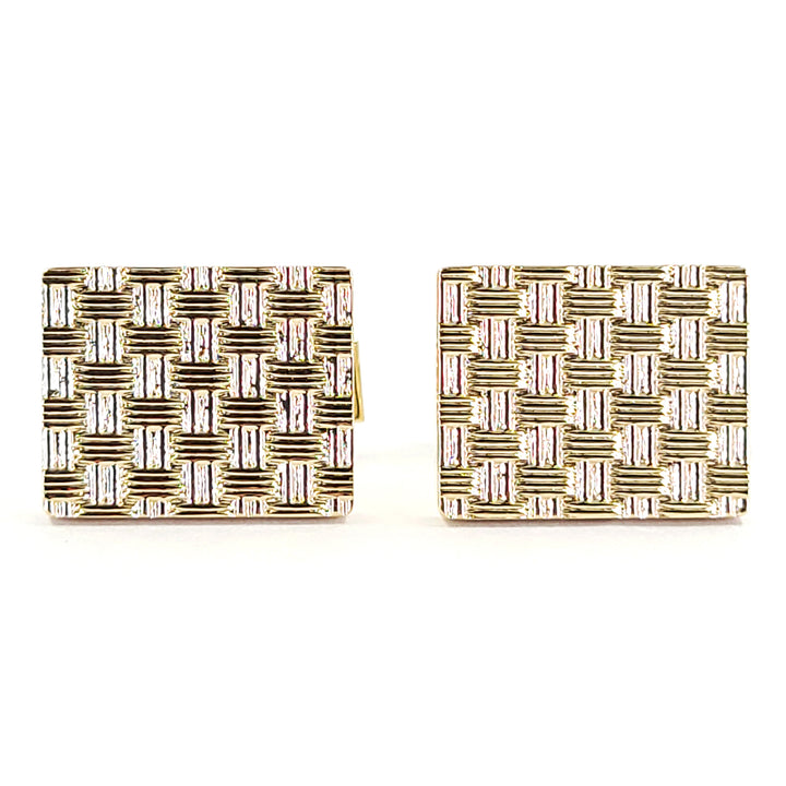 Basketweave Texture Cufflinks