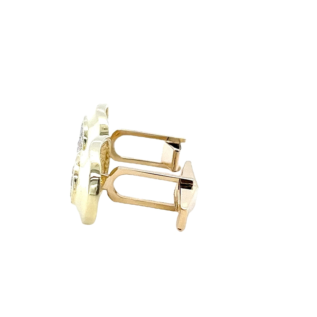 Oval Pave Diamond Cufflinks