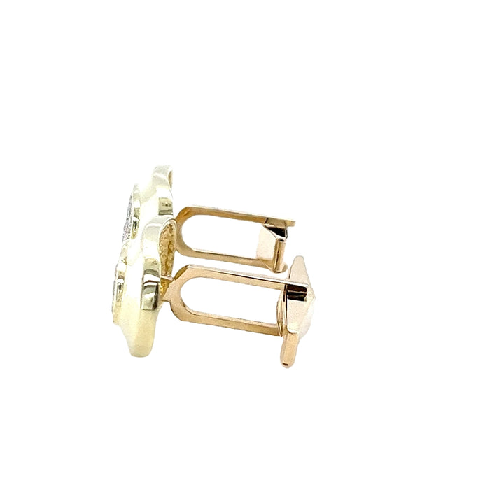 Oval Pave Diamond Cufflinks