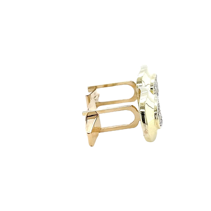 Oval Pave Diamond Cufflinks