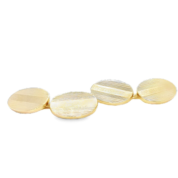 Vintage Tiffany & Co. 14K Yellow Gold Textured Oval Cufflinks