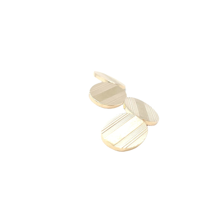 Vintage Tiffany & Co. 14K Yellow Gold Textured Oval Cufflinks