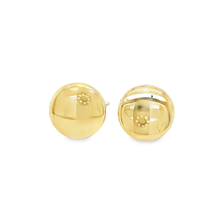 14K Yellow Gold Round Cufflinks