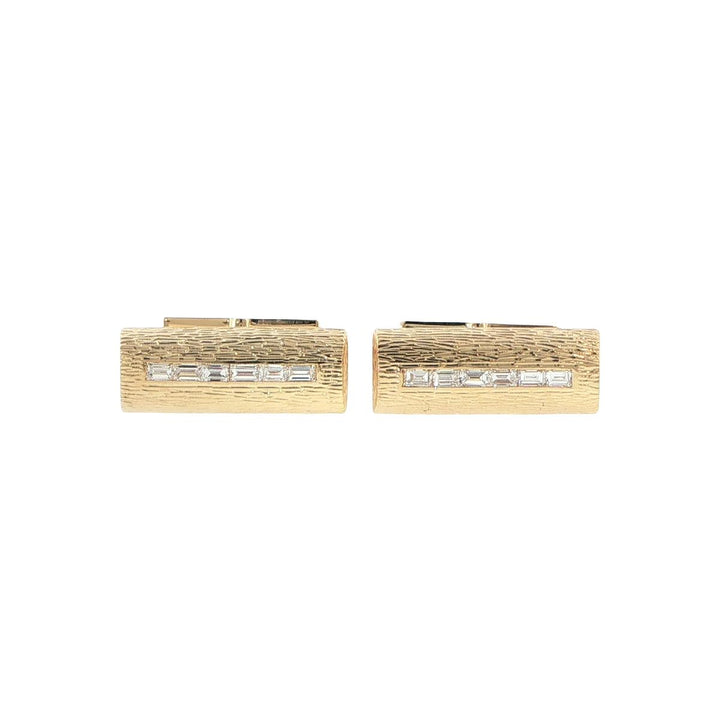 Tiffany & Co. 18K Yellow Gold Diamond Men's Cufflinks