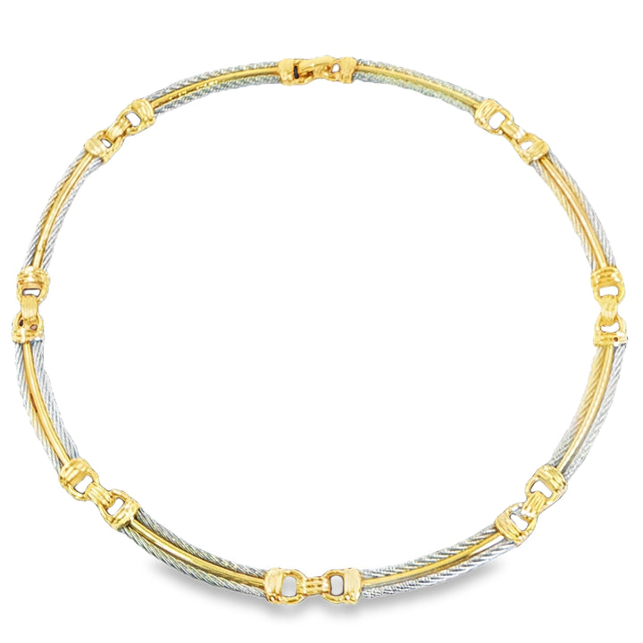 Charriol 18K Yellow Gold & Steel Necklace