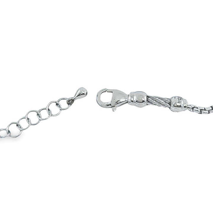 Grey Chain Barrel Necklace