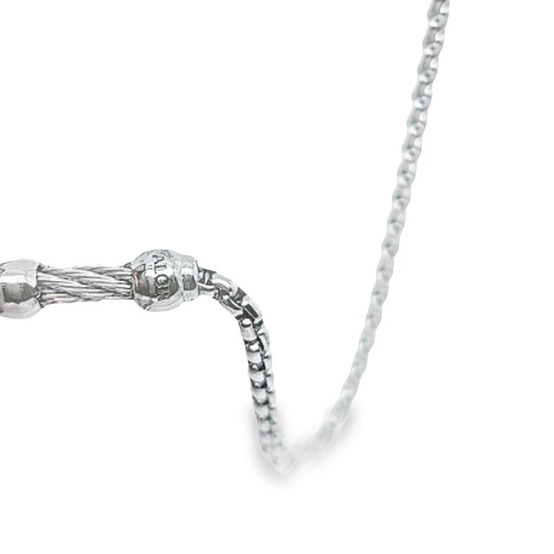 Grey Chain Barrel Necklace