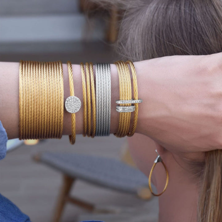 Grey Cable Cuff Essentials 8-Row Cuff