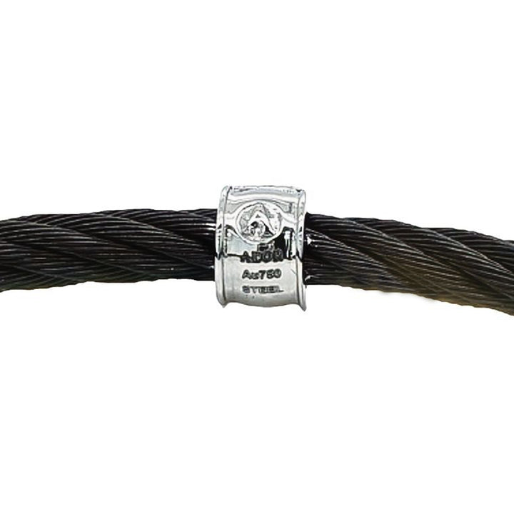 Black Cable 5mm Single Barrel Diamond Cuff