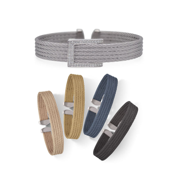 Buckle Up Set of 5 Cuffs with Removable Buckle