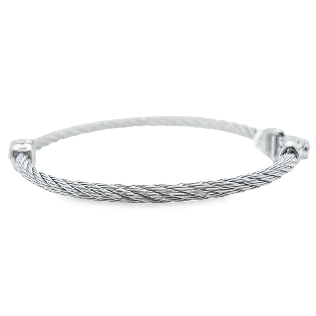 Grey Cable Stackable Diamond Bracelet