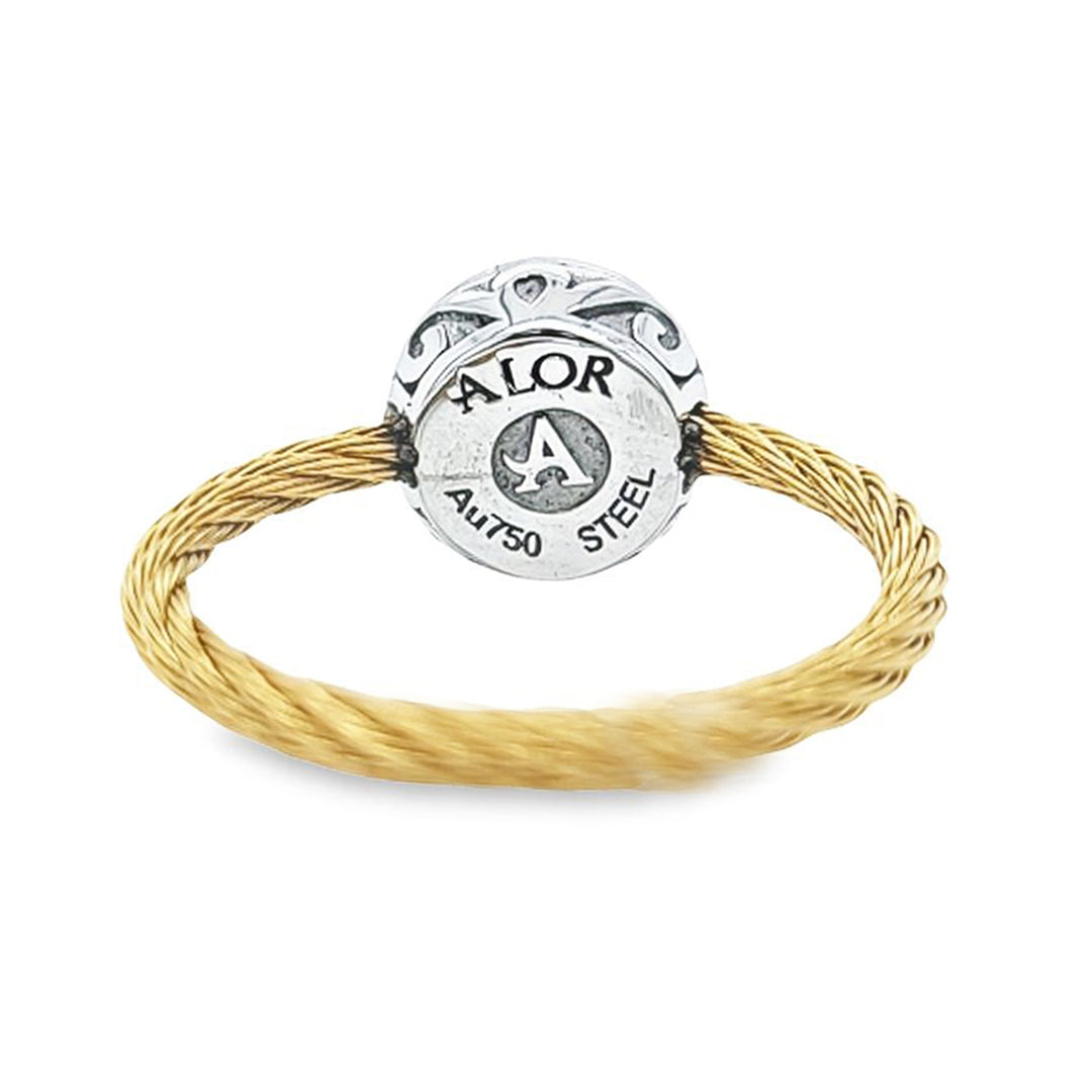 Yellow Cable Taking Shapes Disc Ring
