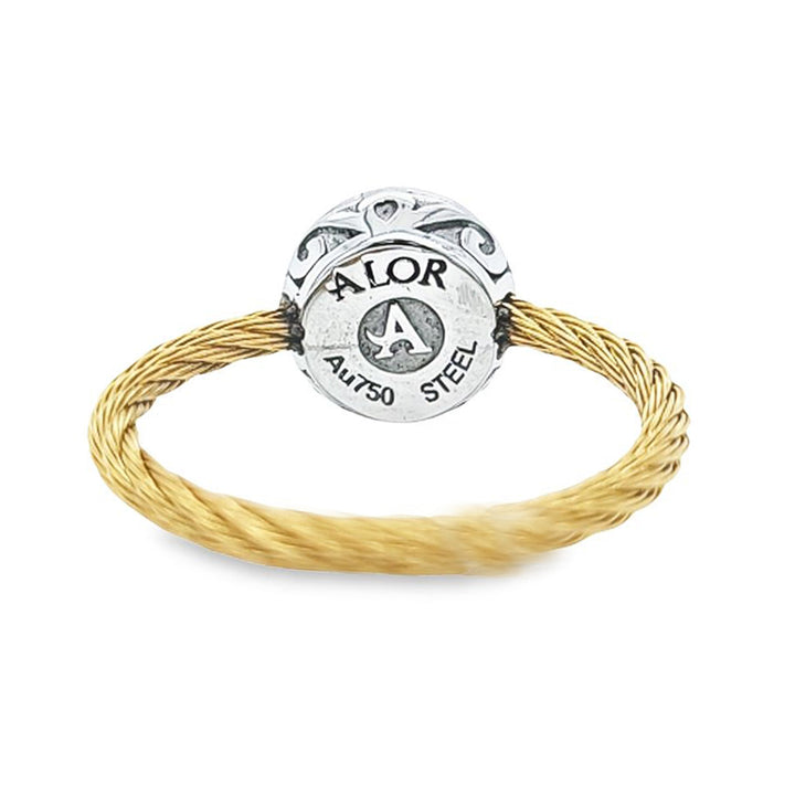 Yellow Cable Taking Shapes Disc Ring