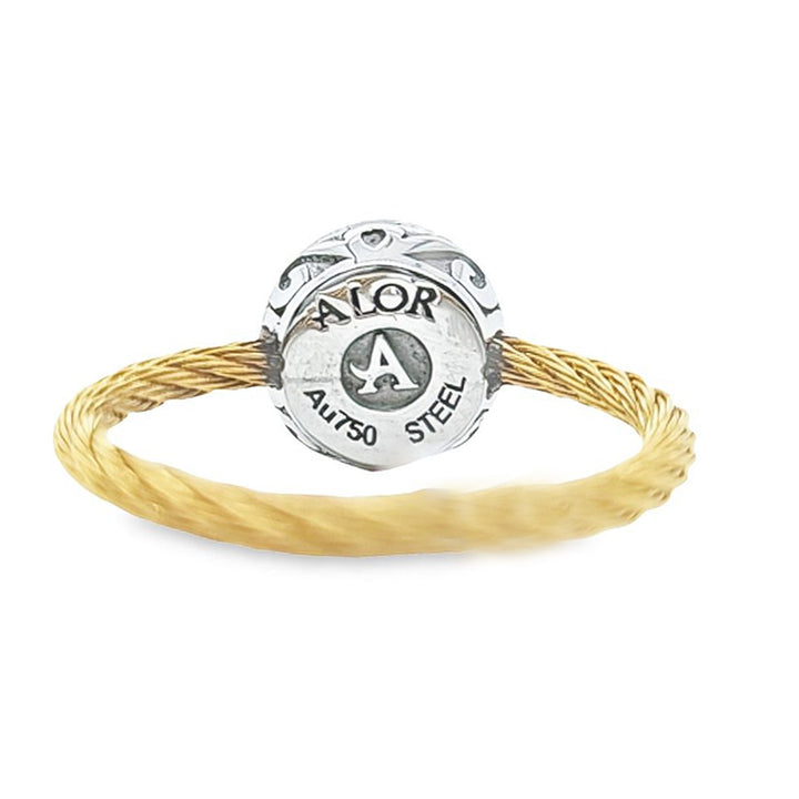 Yellow Cable Taking Shapes Disc Ring