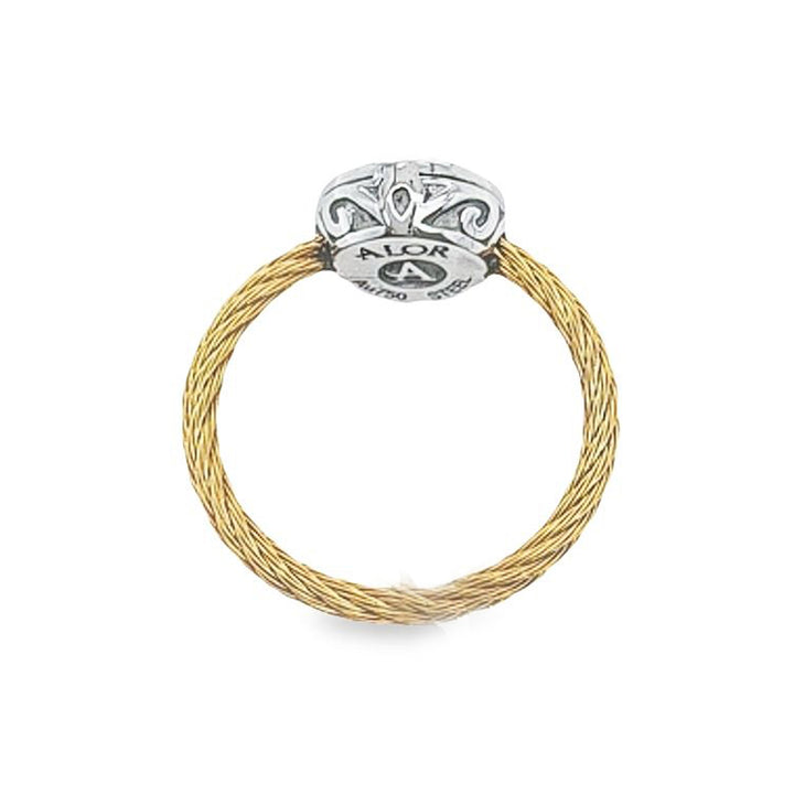 Yellow Cable Taking Shapes Disc Ring