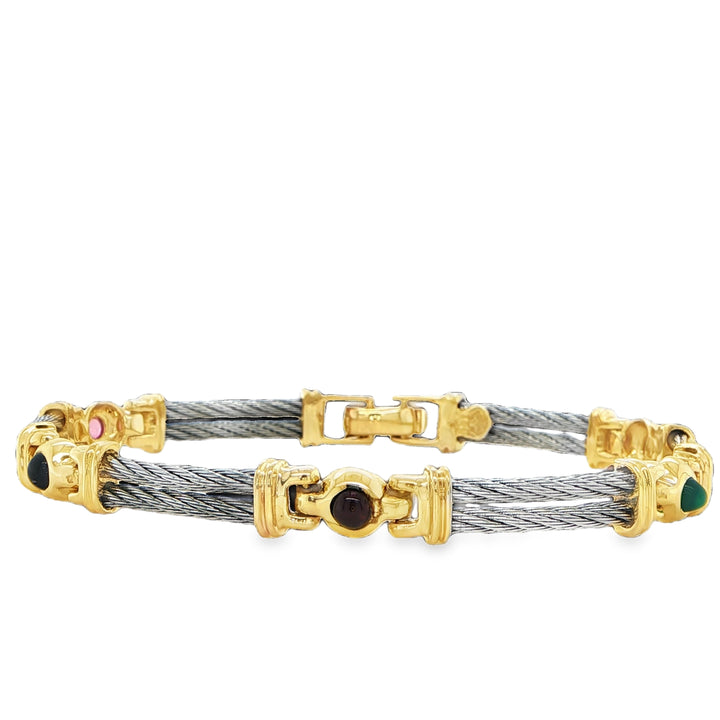 Charriol 18K Yellow Gold Steel Bracelet
