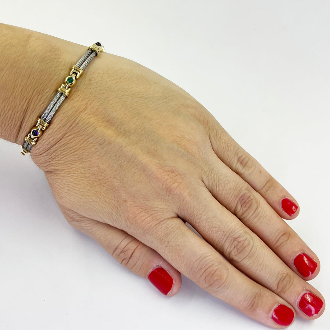Charriol 18K Yellow Gold Steel Bracelet