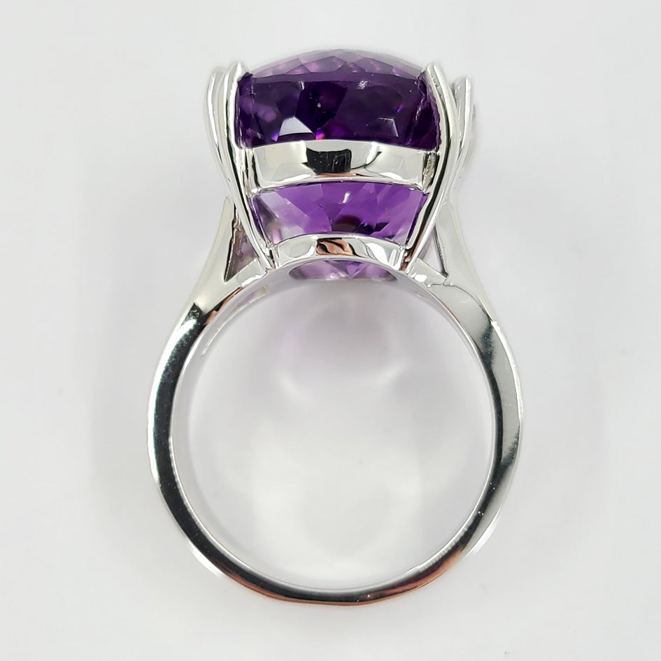 17.87 Carat Oval Amethyst Ring