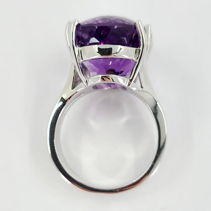17.87 Carat Oval Amethyst Ring