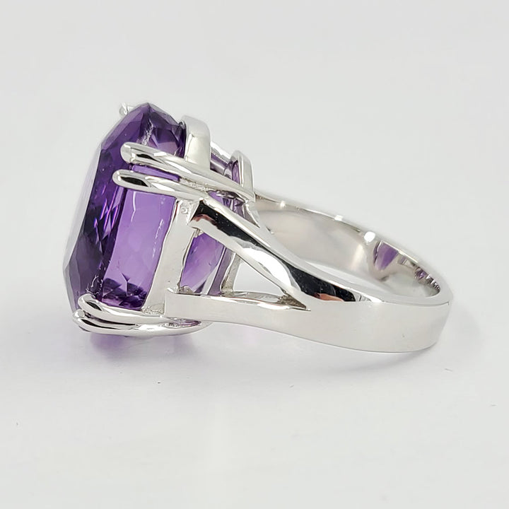 17.87 Carat Oval Amethyst Ring