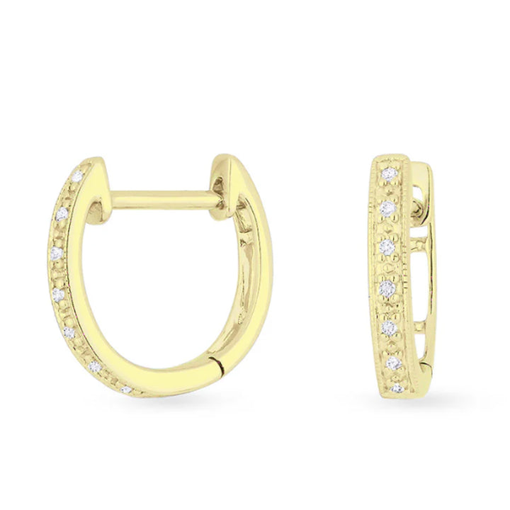 Diamond Huggie Earrings