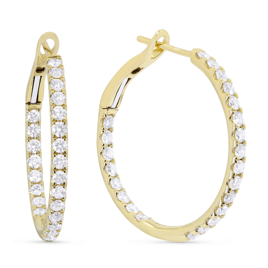 30mm Diamond Hoop Earrings