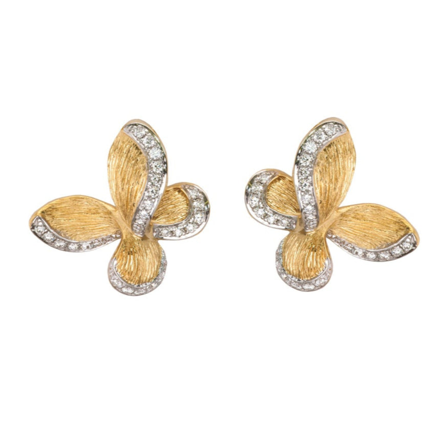 Diamond Butterfly Earrings