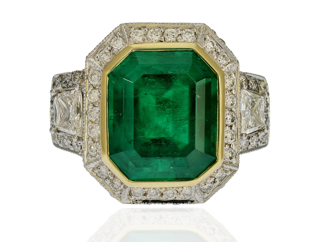 Colombian Emerald and Diamond Ring