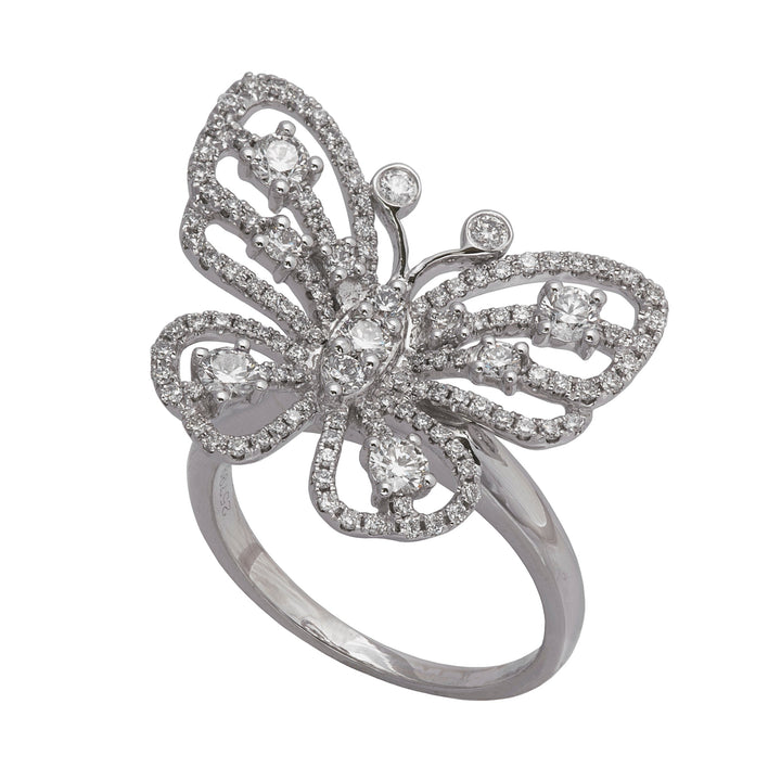 Diamond Butterfly Ring
