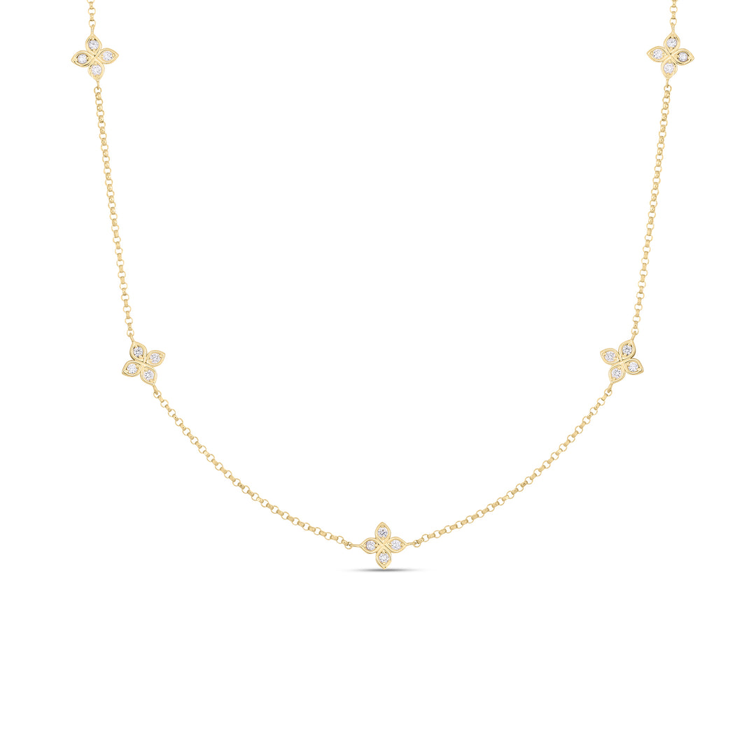 Love by the inch 10 Station Flower Long Necklace