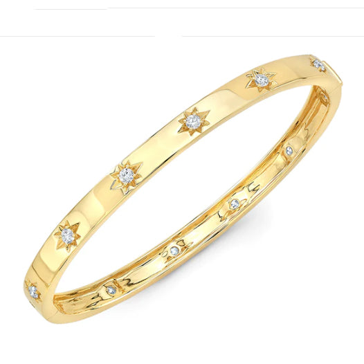 Star Bangle with Diamonds