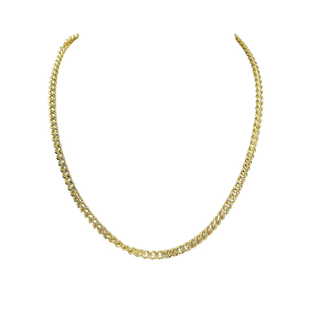14K Yellow Gold 6mm Solid Cuban Chain