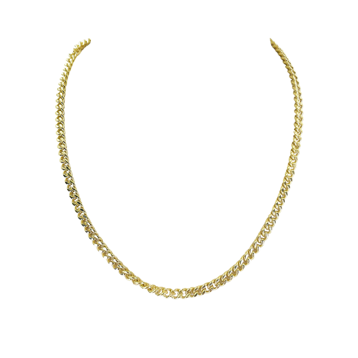 14K Yellow Gold 6mm Solid Cuban Chain