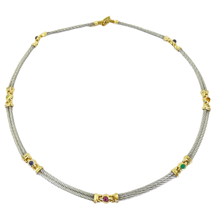 Charriol 18K Yellow Gold Steel Necklace