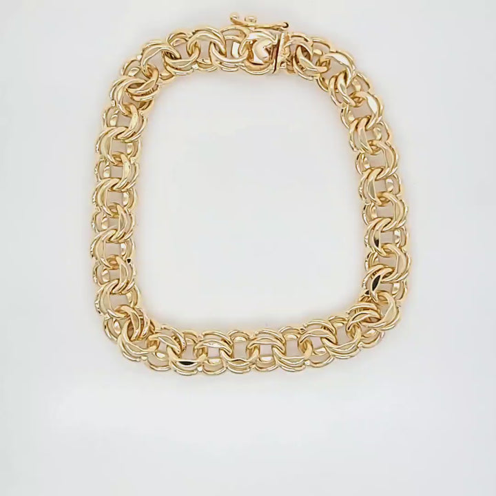Double Link Charm Bracelet