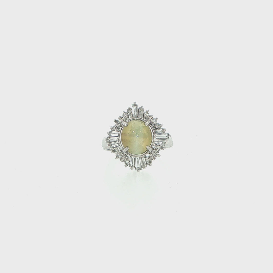 Cat's Eye Chrysoberyl Ballerina Ring