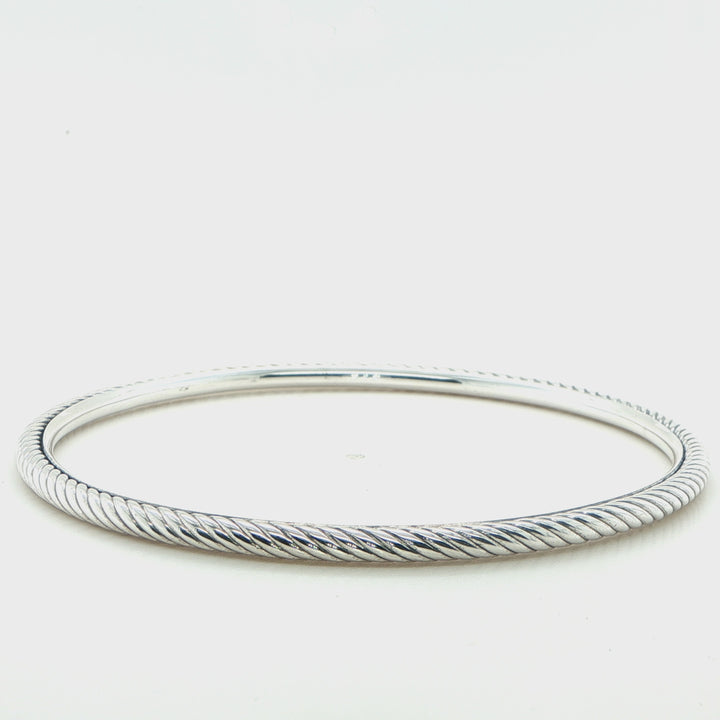 David Yurman Sterling Silver Bangle Bracelet – 7"